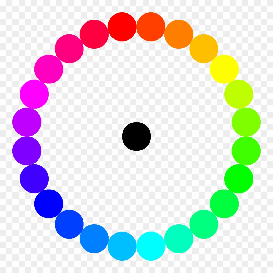24gon Colors Clipart - Rainbow With A Dot - Png Download