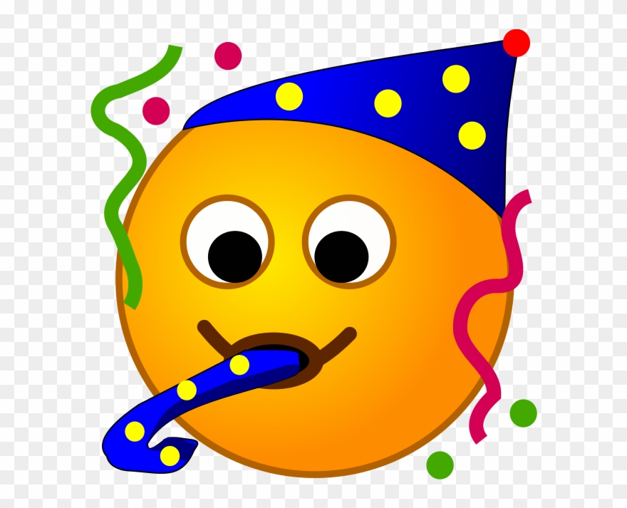 Party Emoticons Free - Smiley Fait La Fête Clipart