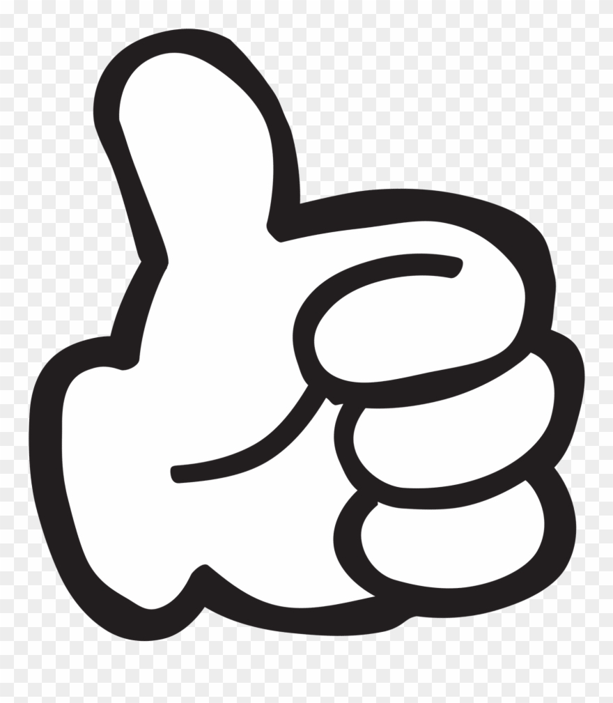 Download - Mickey Mouse Thumbs Up Transparent Clipart