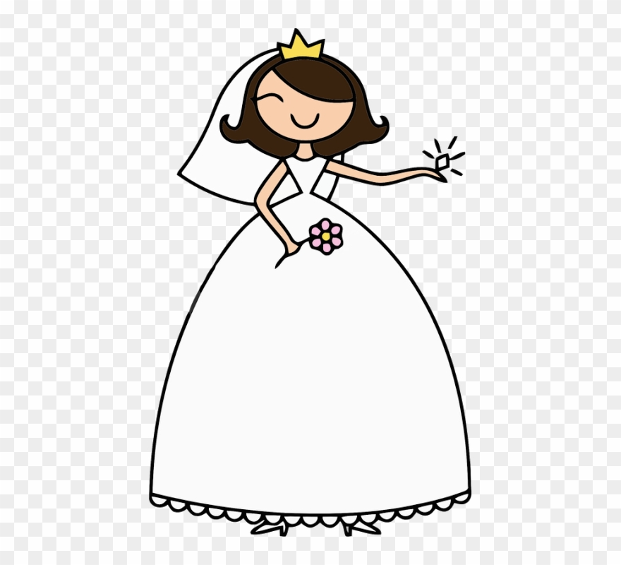 La Boda, El Matrimonio, La Novia, El Anillo De Diamante, - Dibujo Anillo De Novia Clipart