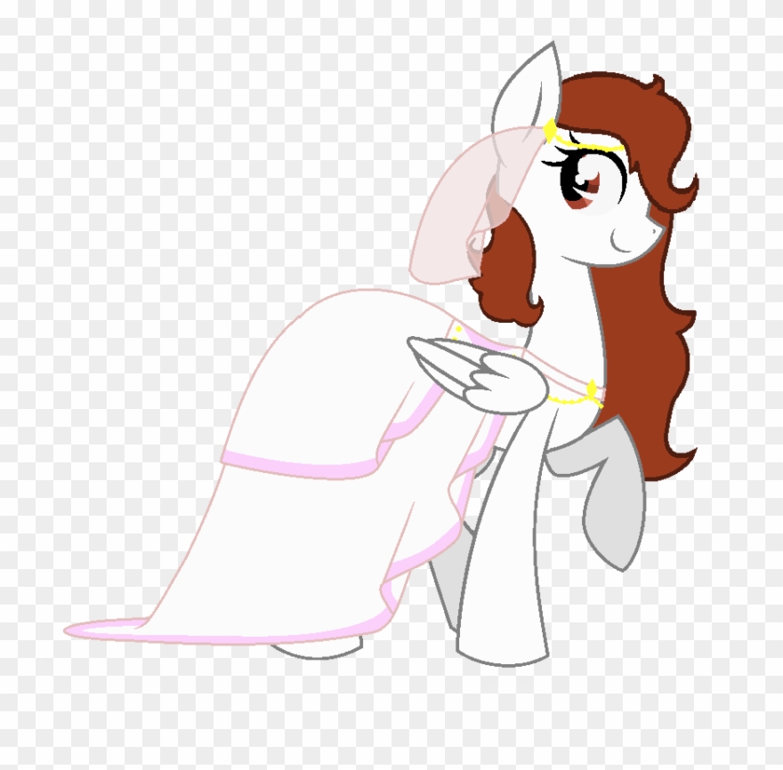 Second Is A Wedding Dress - Cartoon Clipart