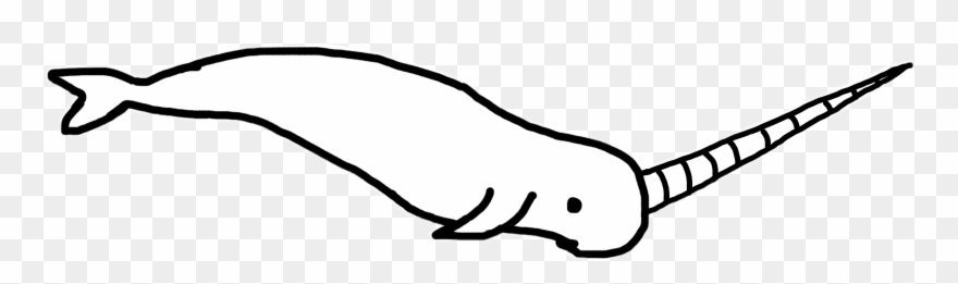 The Newest Narwhal Stickers On Picsart - Line Drawing Narwhal Drawing Clipart