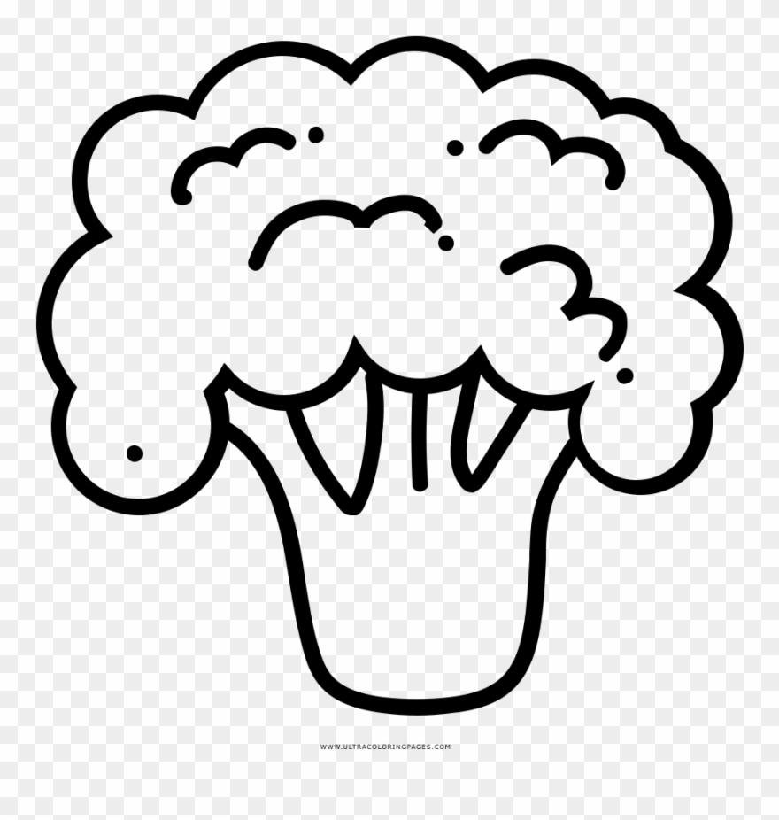 Broccoli Coloring Page - Drawing Clipart
