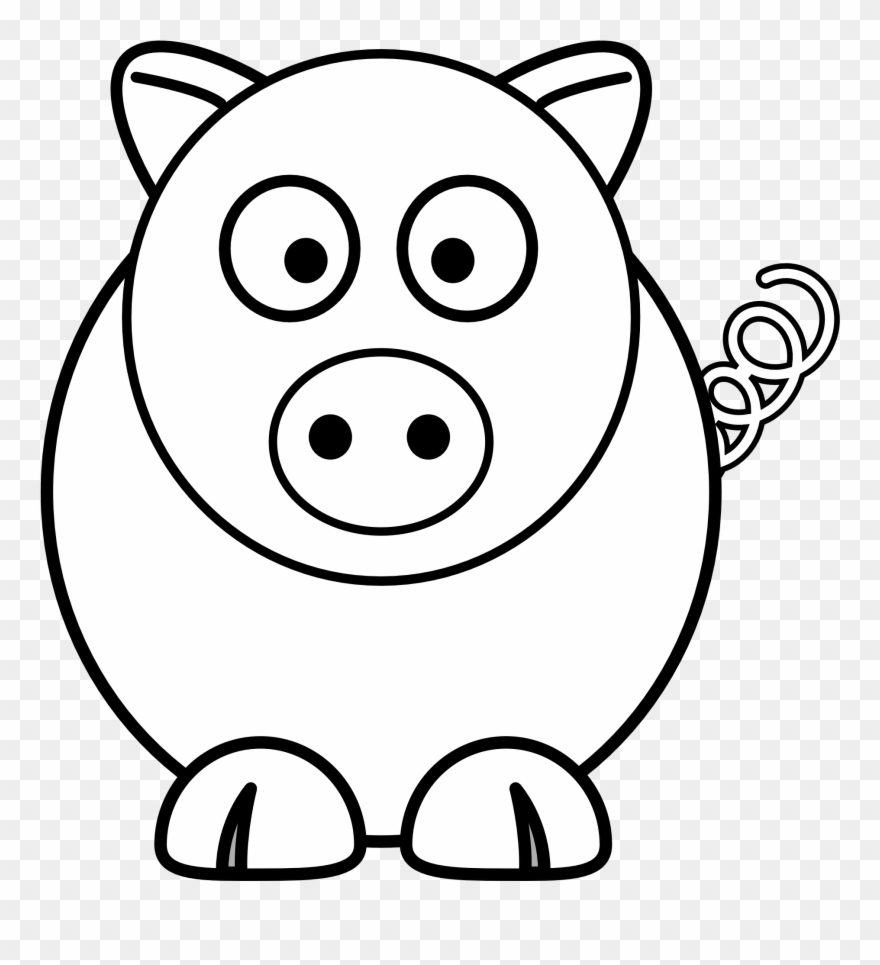 Black And White Pig Clipart No Background Collection - Black N White Pics For Drawing - Png Download