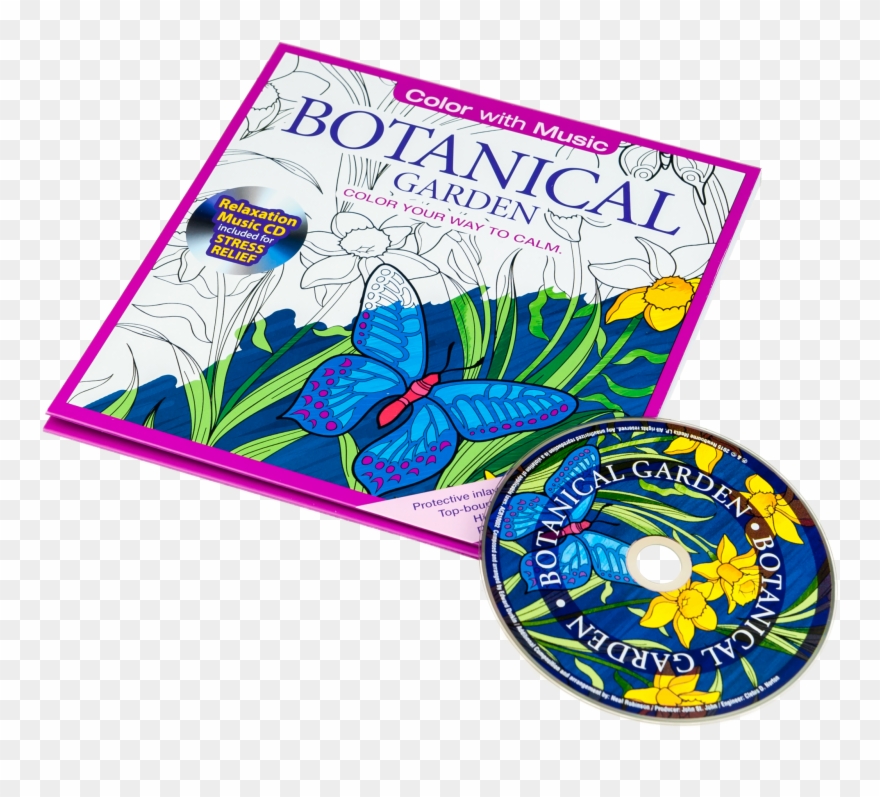 Color With Music Botanical Garden Adult Coloring Book - Botanical Garden: Color Your Way To Calm [book] Clipart