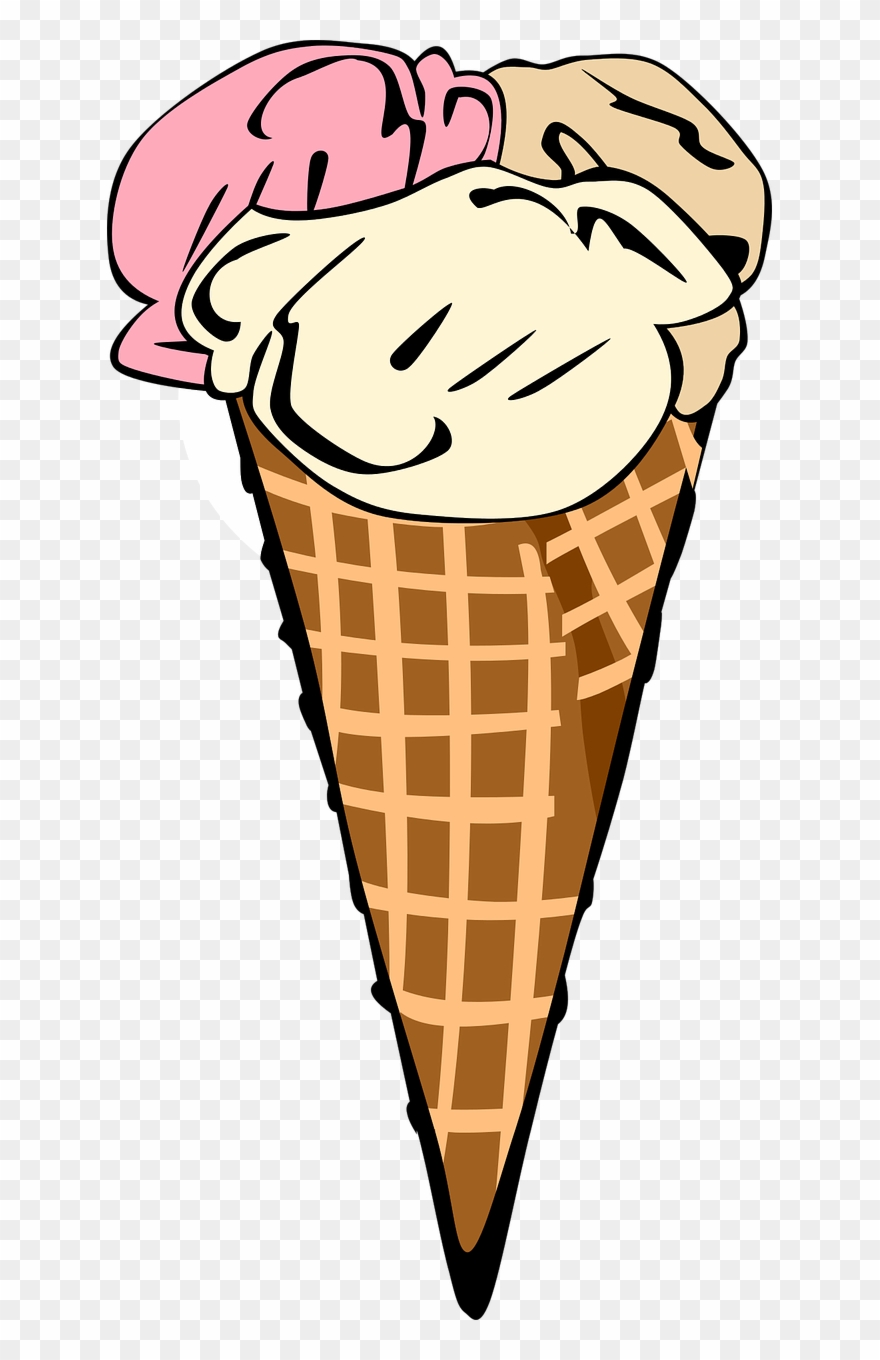 Icecream Cone Remix - 2 Scoop Ice Cream Clipart
