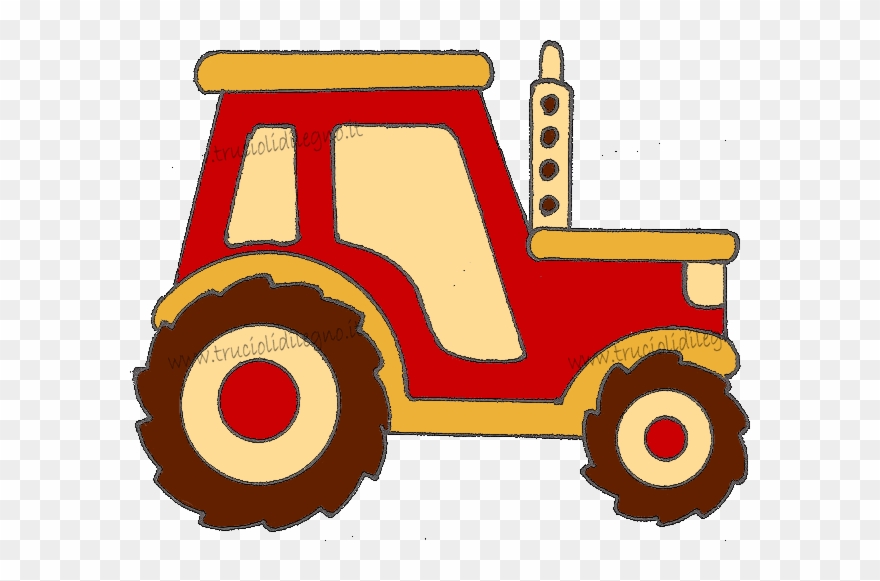 Trattore Color Legno - Wood Clipart