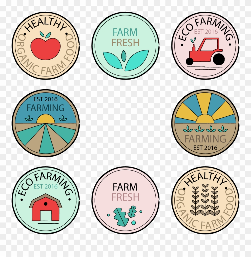 Fruit Farm Logos Clipart