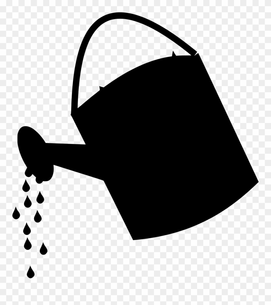 Info - Silhouette Watering Can Black And White Clipart Png Transparent Png