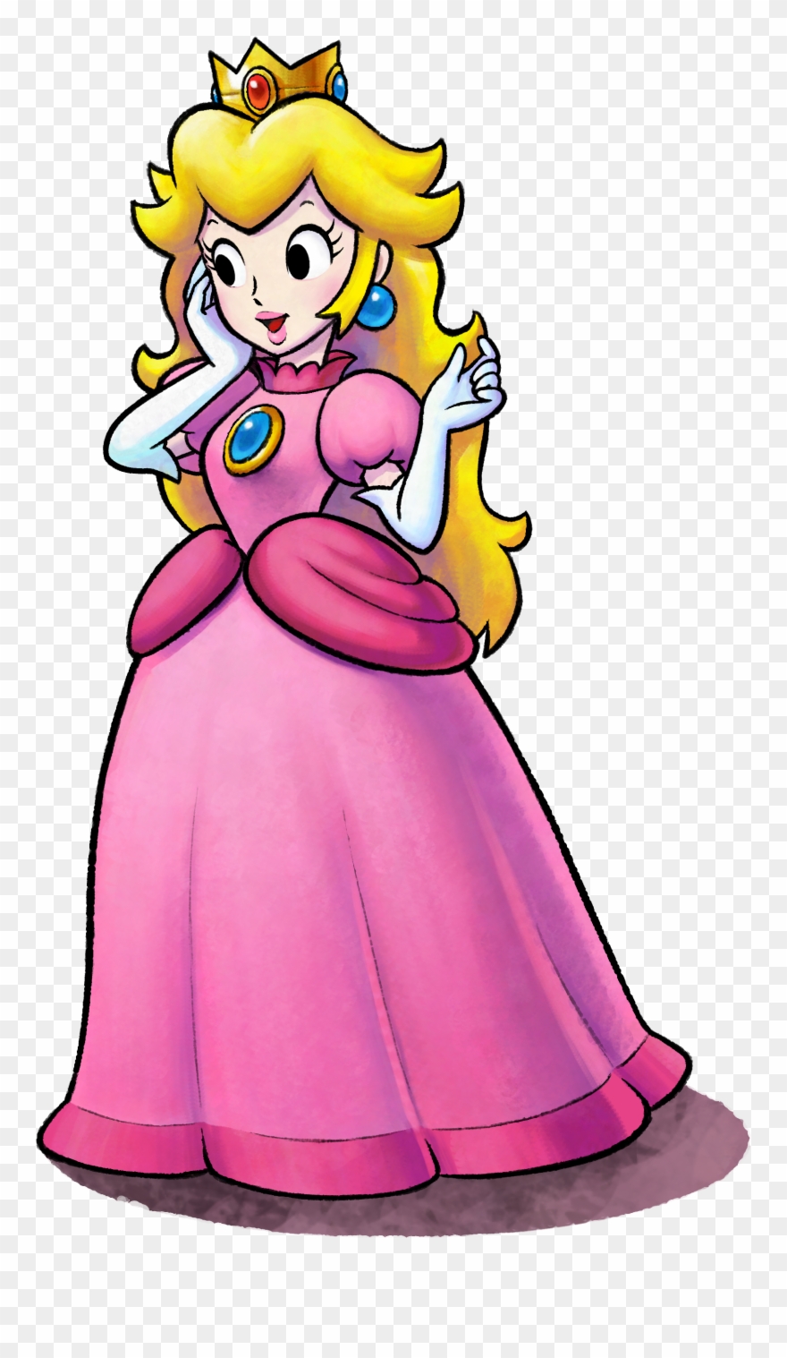 Princess Peach Clipart Confused - Mario And Luigi Superstar Saga Peach - Png Download