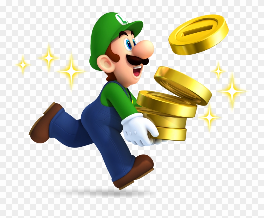 Luigi Clipart Coin - New Super Mario Brothers 2 (nintendo 3ds) - Png Download