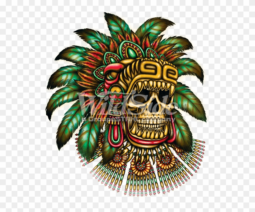 Aztec Skull Warrior Clipart