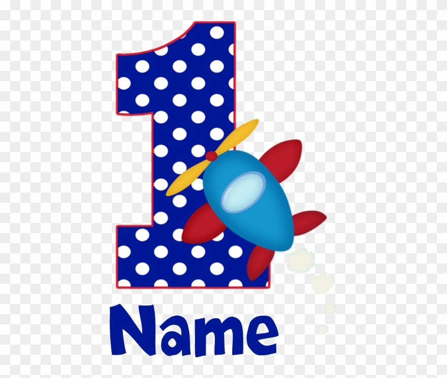 Front Design - Airplane 1st Birthday Png Clipart