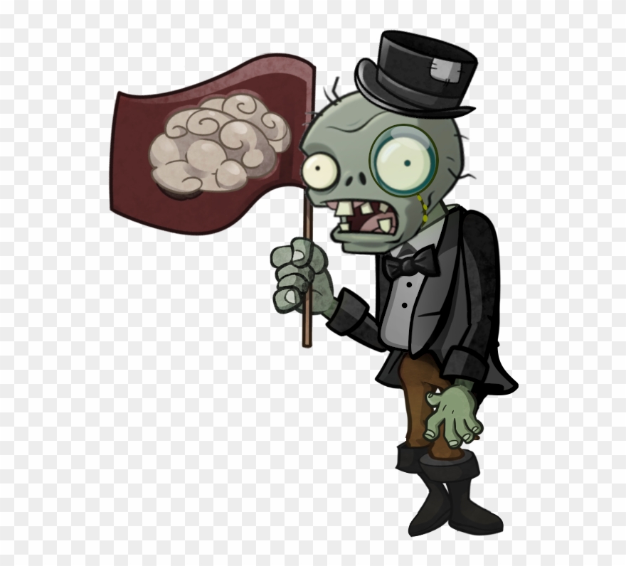 Sir Flag Zombie - Plants Vs. Zombies 2: It's About Time Clipart
