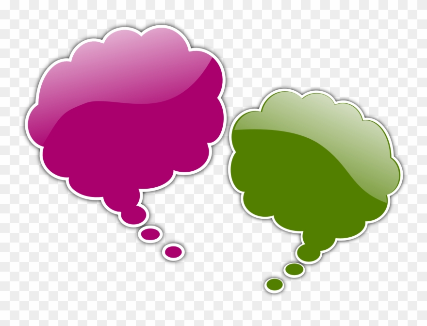 Pink, Purple, Thought Bubble Png Image - سحاب ملون Clipart
