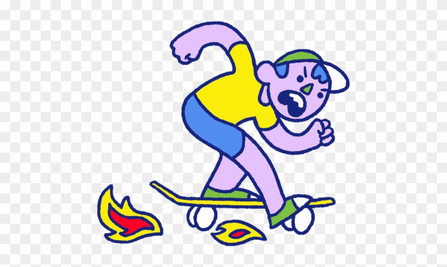 Skateboard Stickers Clipart