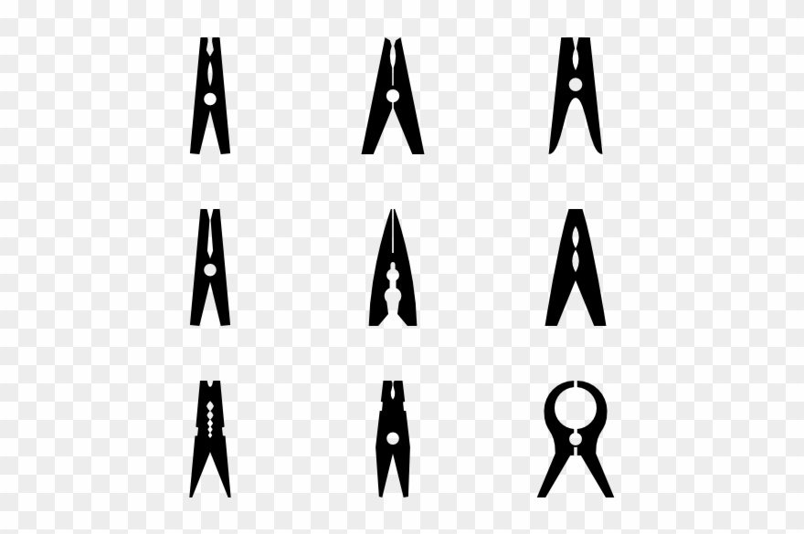 Clothespins - Clothespin Silhouette Clipart