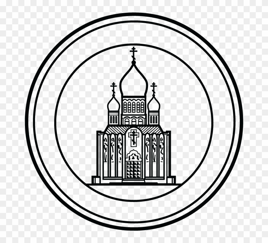 Parish Seal/stamp Design For Landmark, Holy Virgin - 300 Degree Angle Clipart