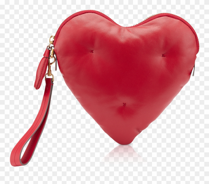 Anya Hindmarch Women's Red Nappa Leather Heart Chubby - Heart Clipart