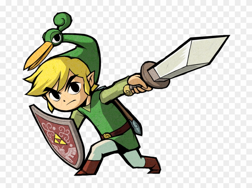 Link And Ezlo - Legend Of Zelda Minish Cap Link Clipart