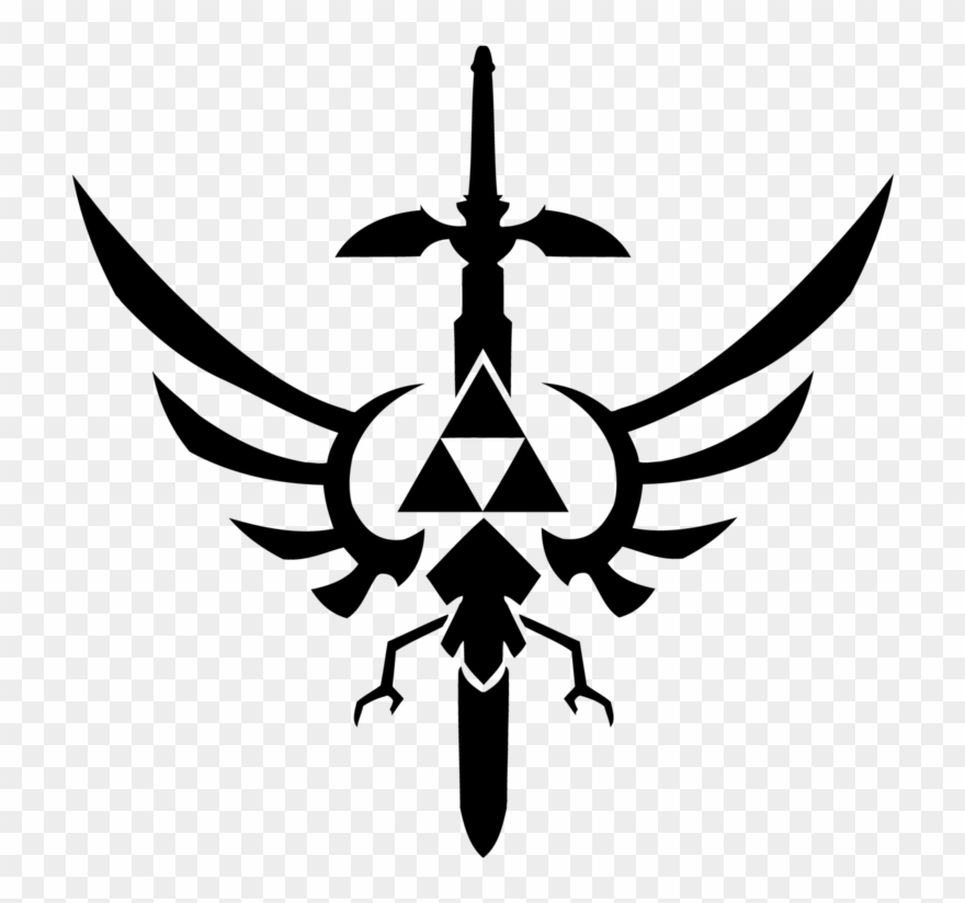 Waker Of Princess Link Wind Sword - Triforce And Master Sword Clipart