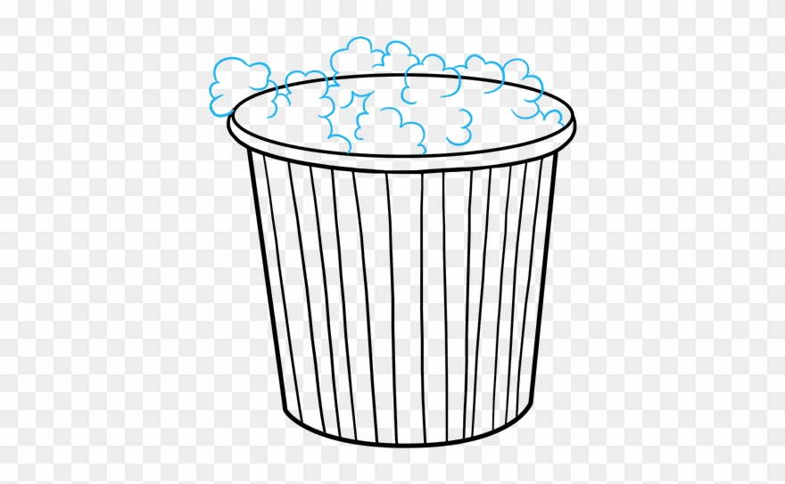 How To Draw Popcorn - Drawing Clipart