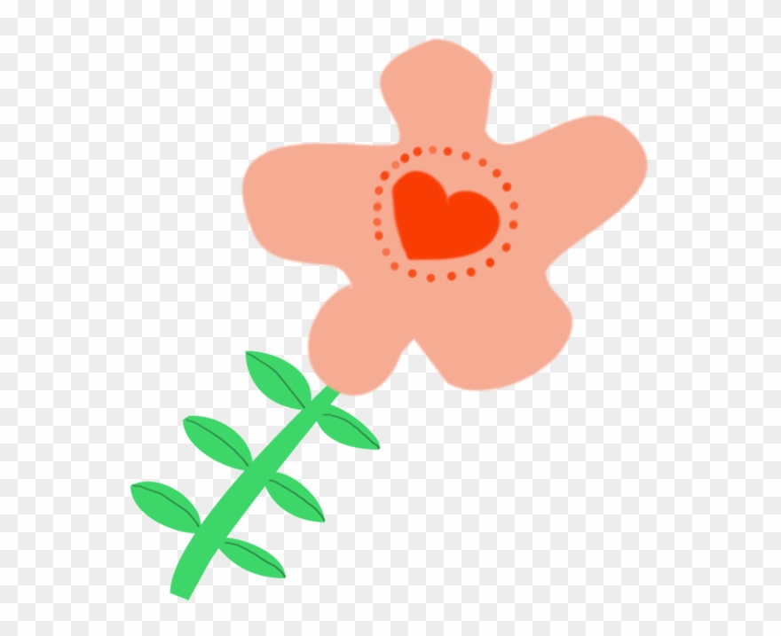 Digital Flower Drawing - Digital Scrapbooking Clipart