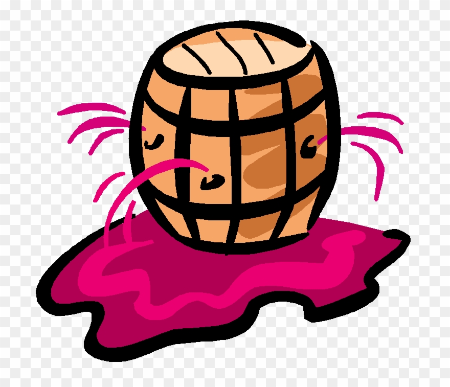Inside Out - Wine Barrel Leaking Clipart