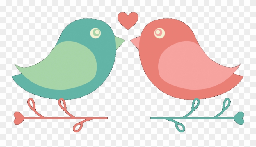 Visitar - Casal De Passarinhos Apaixonados Png Clipart