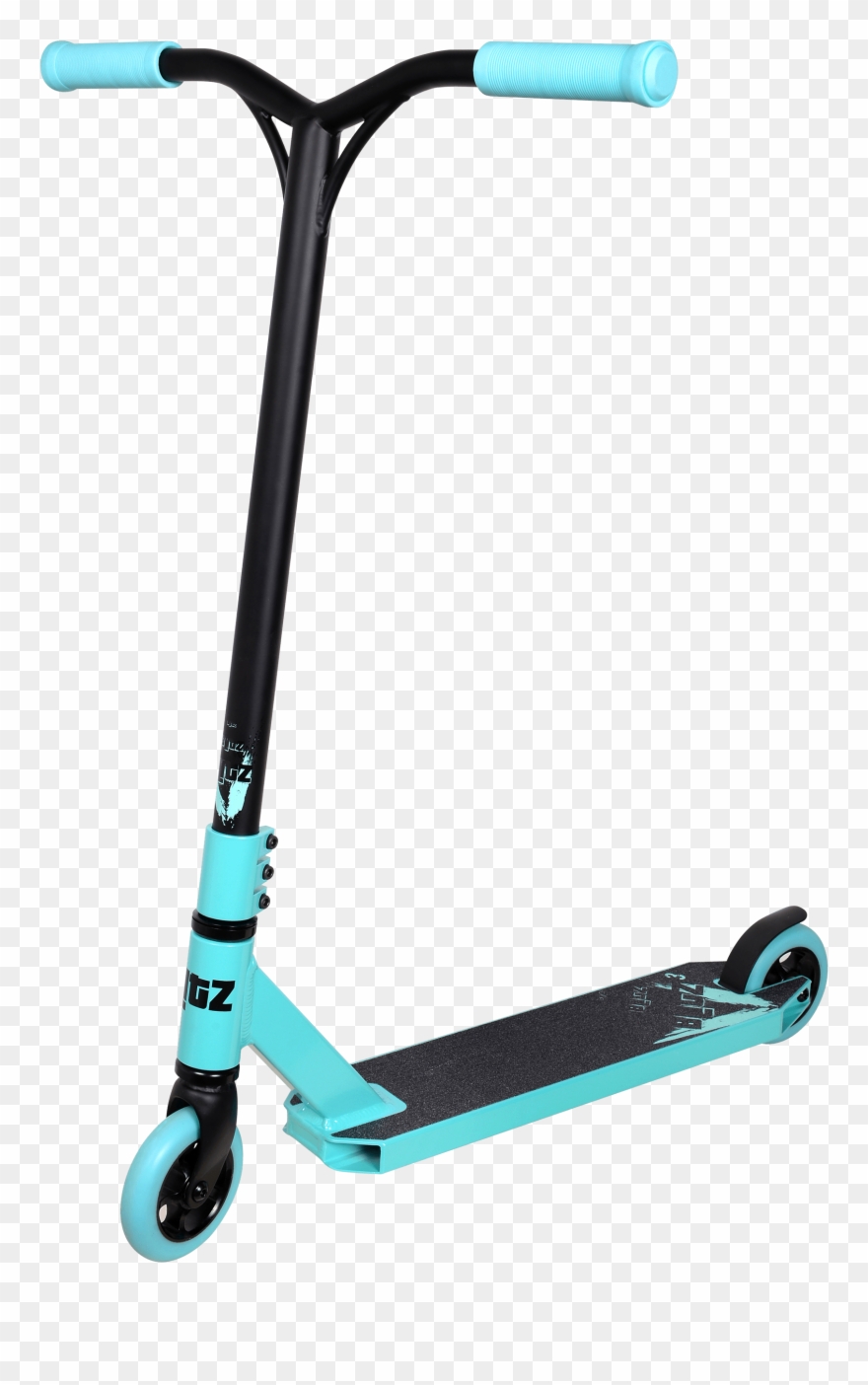 Clip Art Transparent Blitz Black Mint - Kick Scooter - Png Download