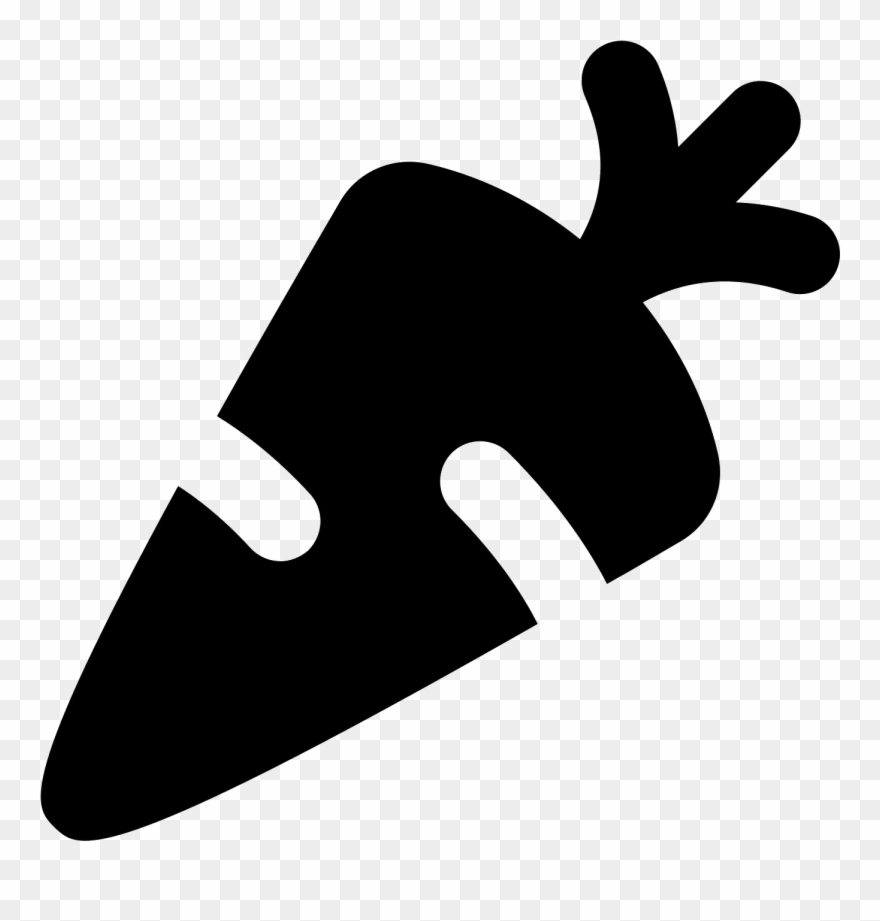 It's A Drawing Of A Carrot With A Bushy Top - Drawing Clipart