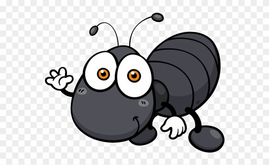 Cockroach Insect Cartoon Illustration - Black Ant Cartoon Clipart