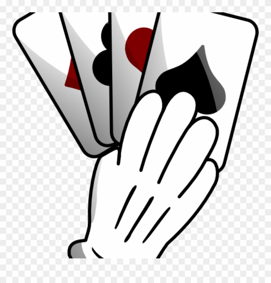 Hand Of Cards Clipart Gloved Hand Of Cards Clip Art - Playing Card Hand Clipart - Png Download