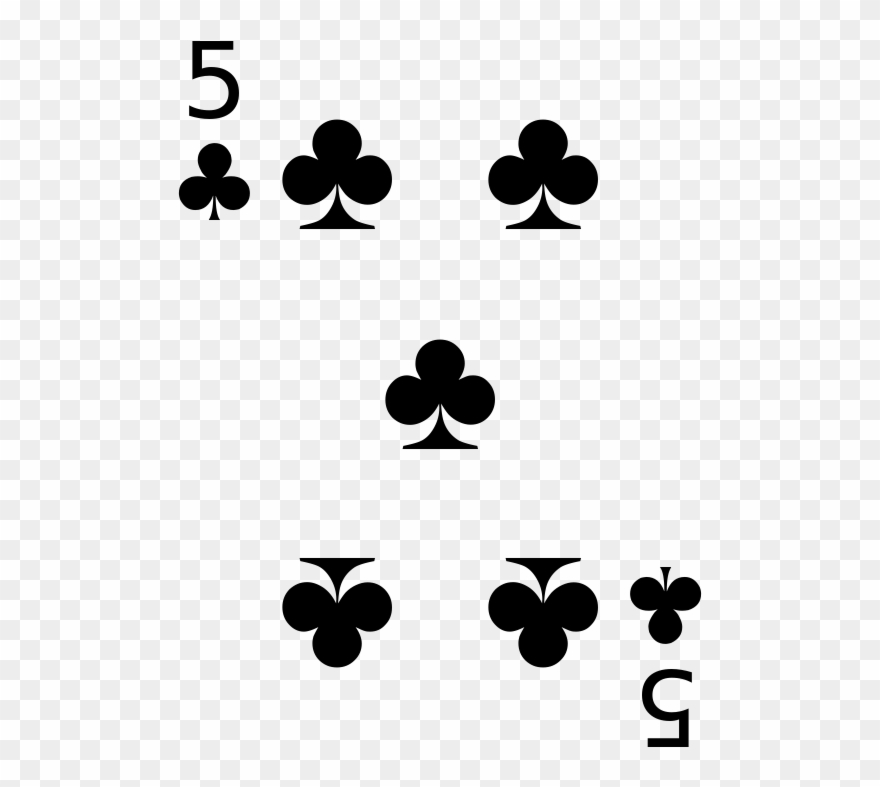 Cards 5 Club - Playing Cards 10 Flower Clipart