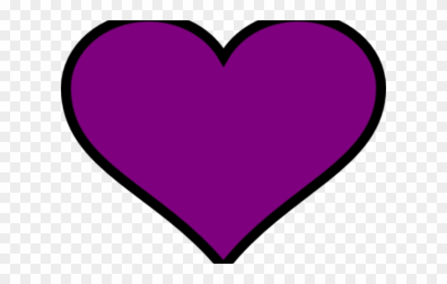 Dark Clipart Purple Heart - Purple Heart Clipart - Png Download