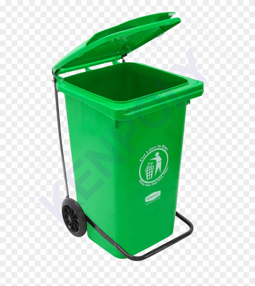 Trash Bin With Heavy Duty Pedal - Kenpoly Bins Clipart