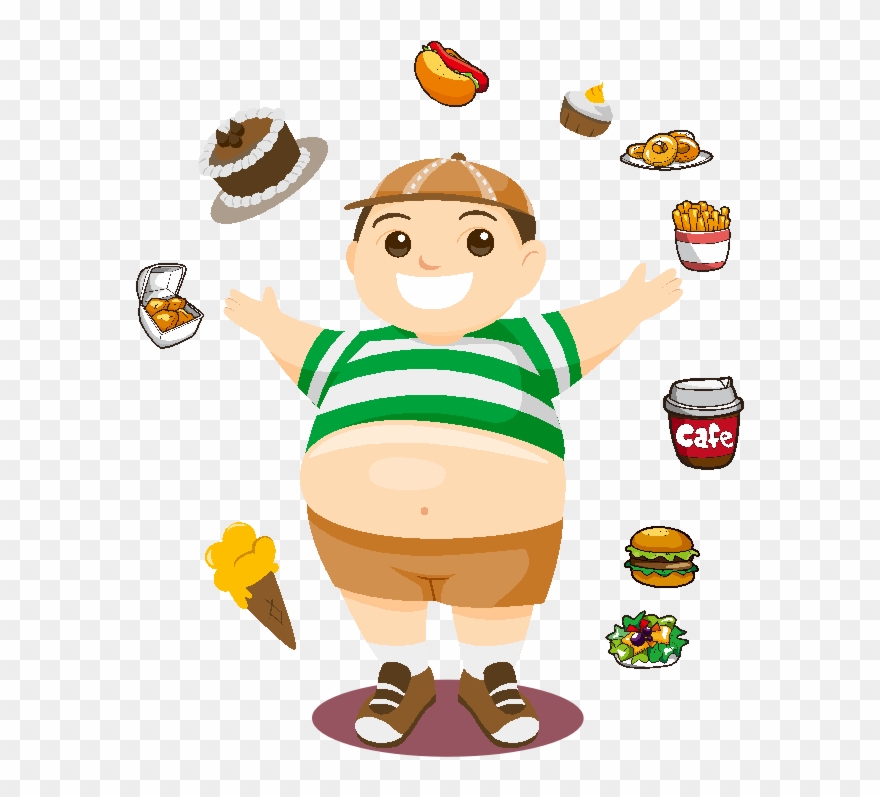 Svg Black And White Download Childhood Obesity Overweight - Child Obesity Vector Clipart