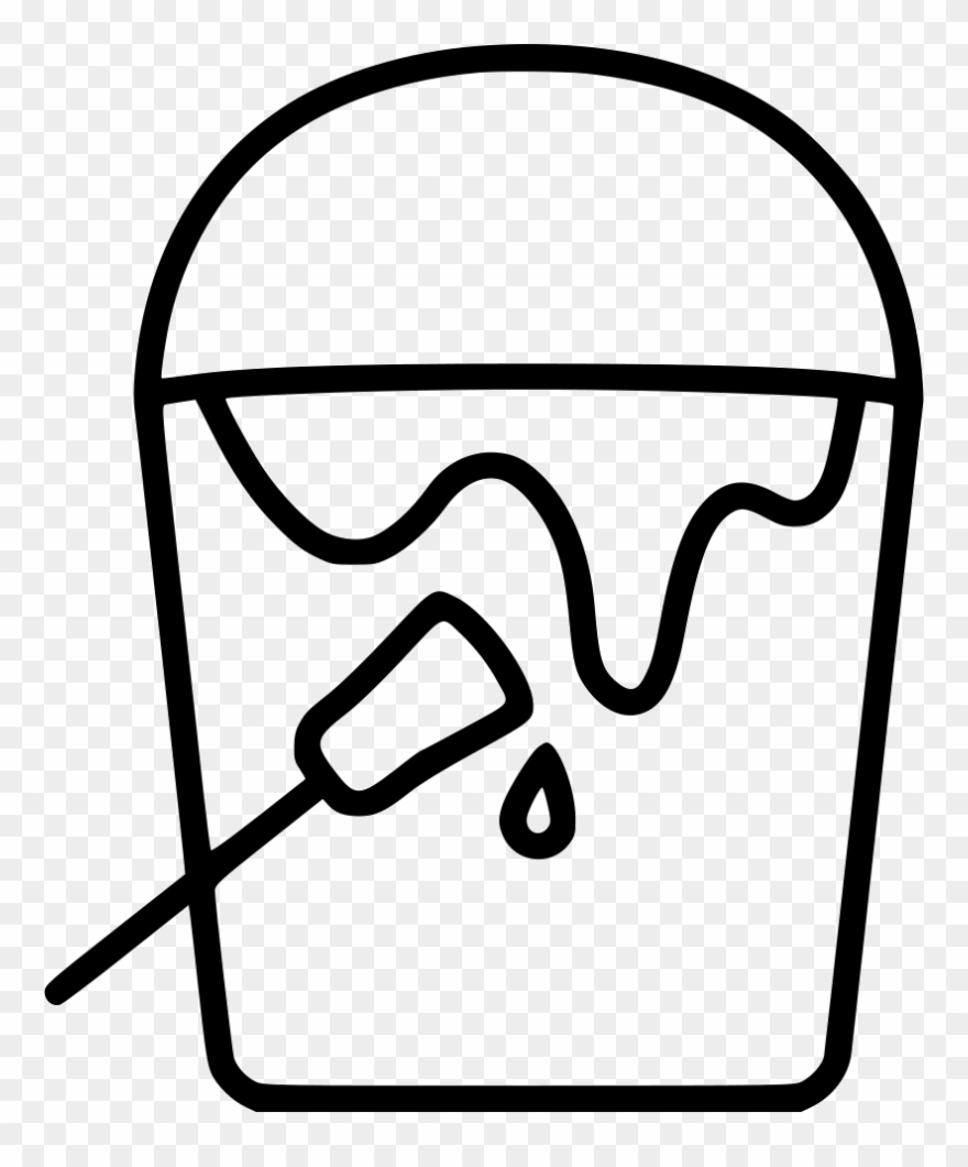 Paint Bucket Comments - Paint Buckets Png Black And White Clipart