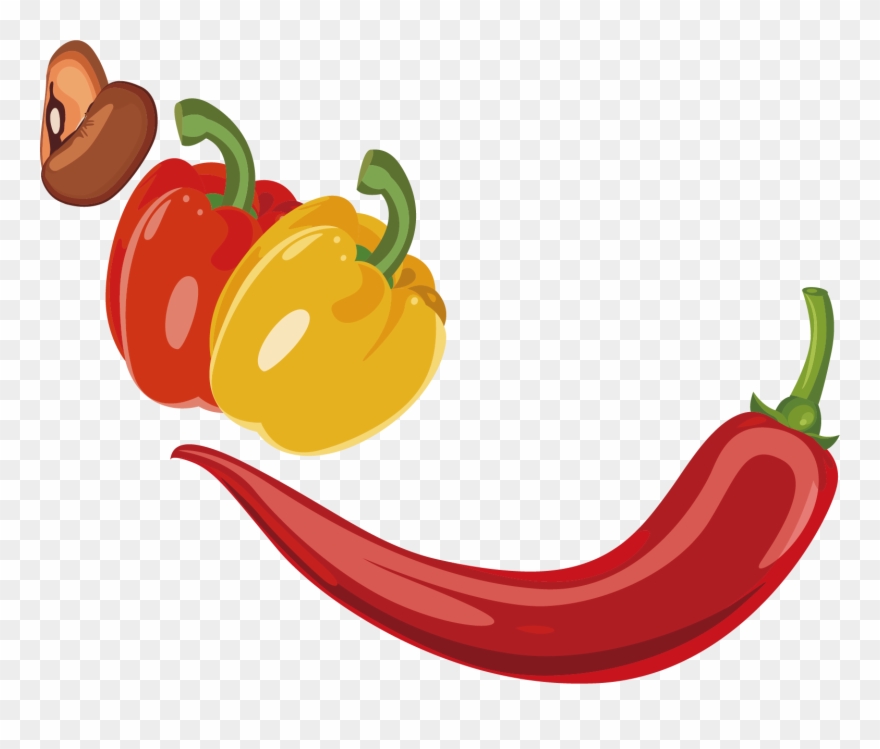 Chili Vegetable Vegetables Download - Chiles Dibujo Png Clipart