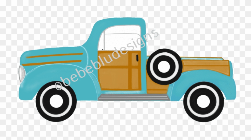 Woody Pickup - Pickup Truck Clipart