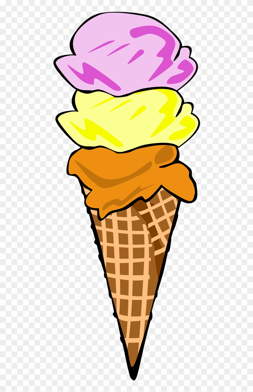 Food, Desert Food Ice Ice Cream Waffle Ice Cream - Ice Cream Cone Pdf Clipart