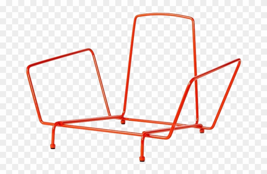 Record Rack - International Orange - Record Rack Clipart