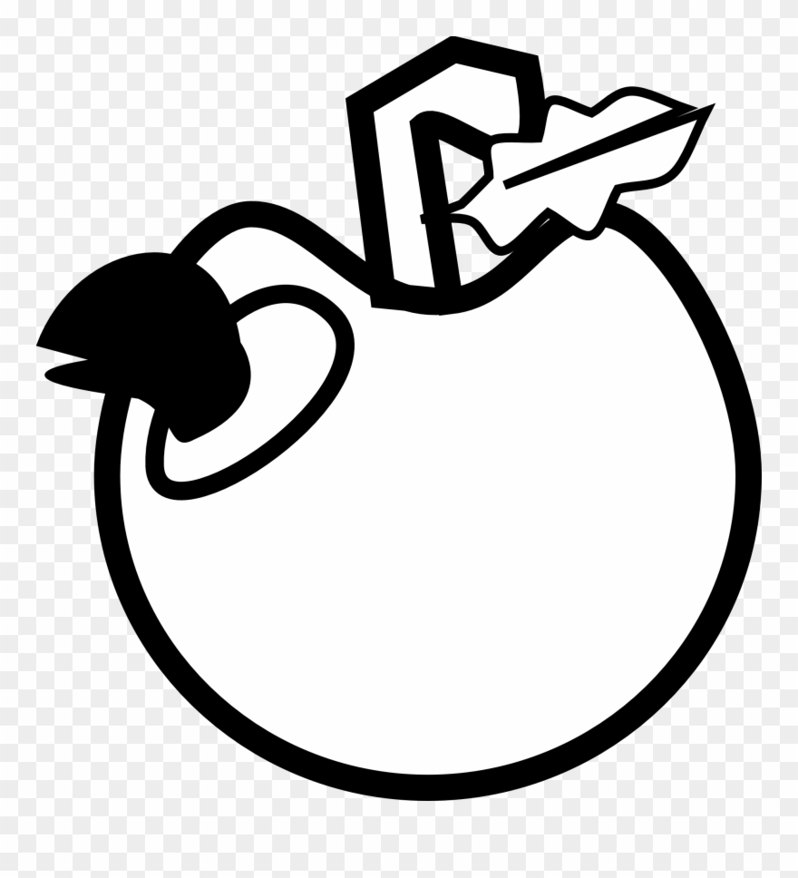 Milker Warm And Black Apple Black White Line Art 999px - White Clipart