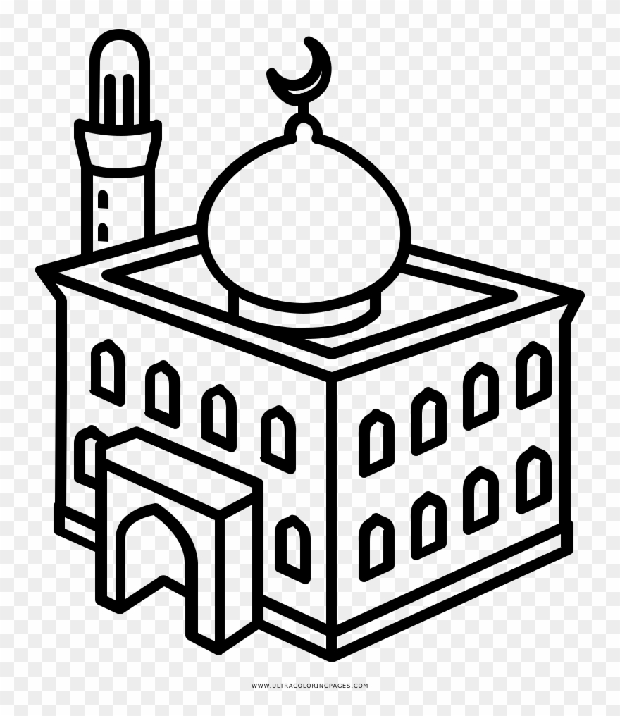Masjid Coloring Pages At Getcolorings Com Free - Mosque Clipart
