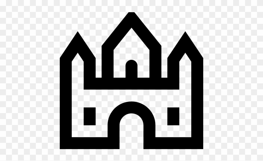 Palace Clipart Black And White - Icon - Png Download