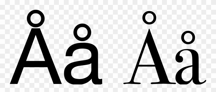 Royalty Free Stock Clipart Letters Black And White - Letter Å - Png Download