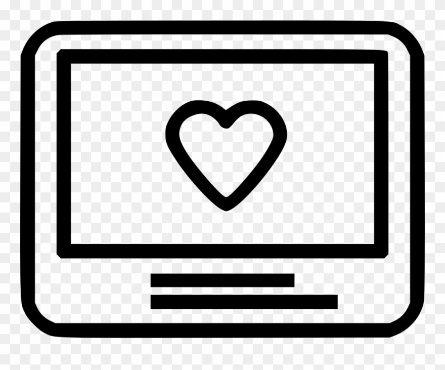 Love Heart Screen Monitor Comments - Television Clipart