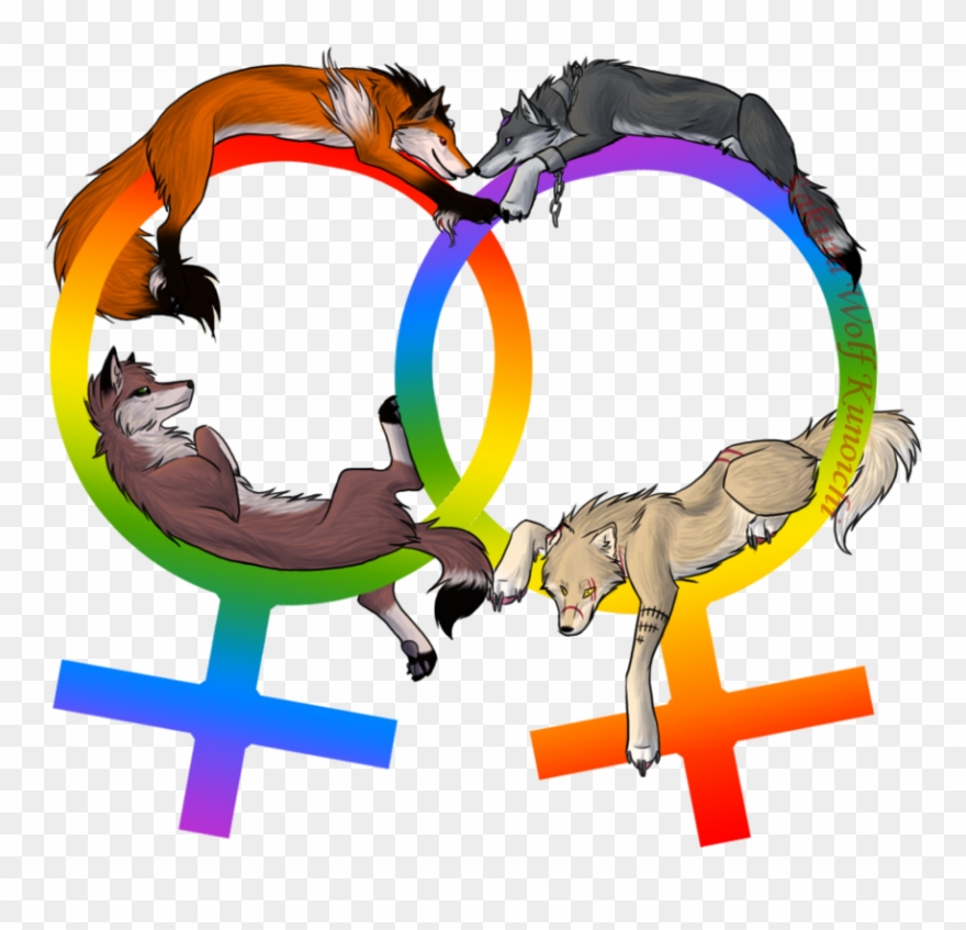 Anime Lesbian Wolves - Wolf Clipart