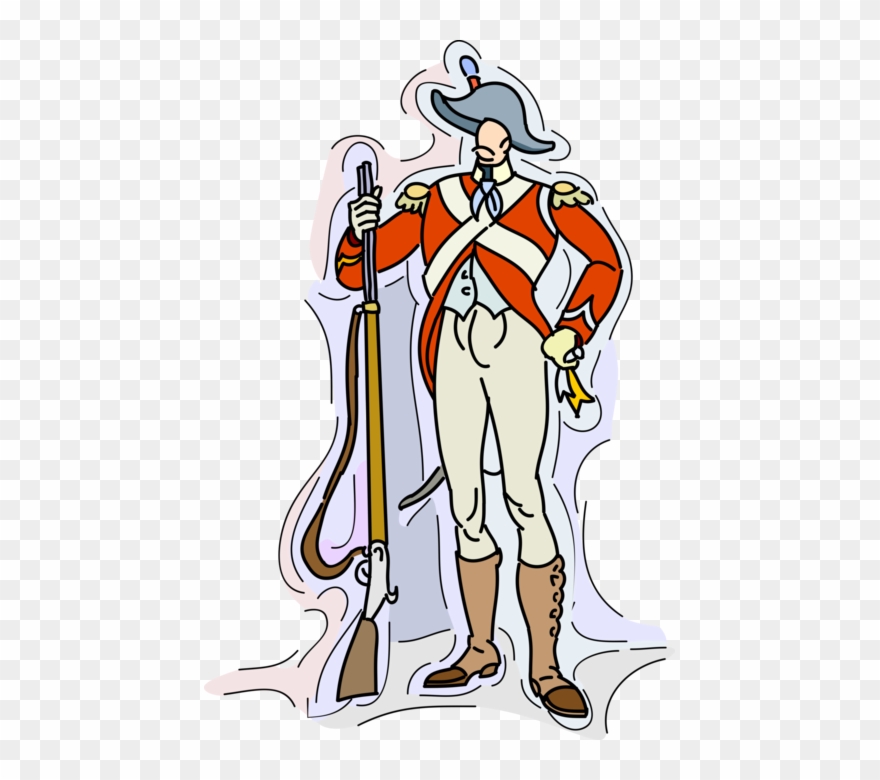 Vector Illustration Of 19th Century Military Soldier - 19th Century Clipart