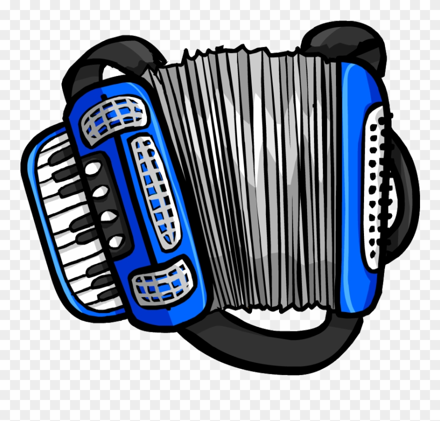 Blue Accordion - Accordion Clipart